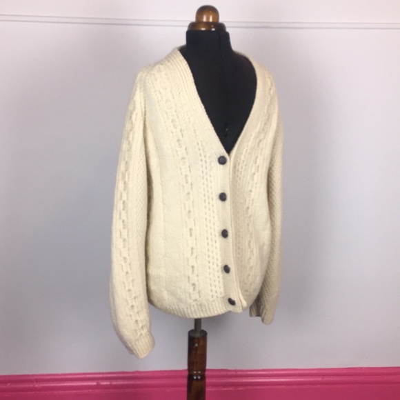 Hand-Made Crocheted Men’s Cardigan - Picture 2 of 4